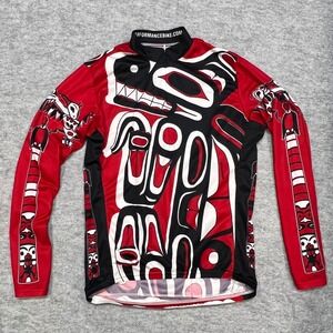 Vintage Performance Bike Native American Totem Pole Graphic Cycling Jersey Small